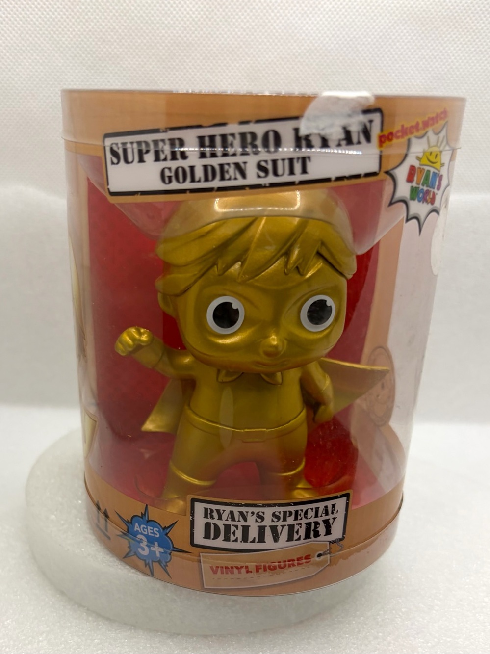 Ryans World Super Hero Ryan Golden Suit Viynl Figure - New